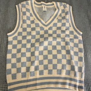 Checkered Sweater Vest